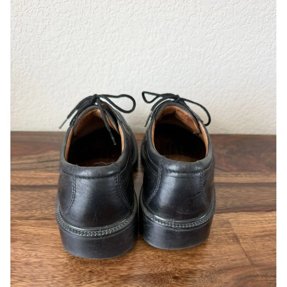 ECCO Men's Leather Dress Shoes US Size 9.5 Black Oxford EU 43 Oxfords Formal